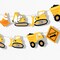 Big Dot of Happiness Construction Party Garland Banner, Construction Truck Banner, 30 Ft of Cord 15 Double-Sided Trucks, Excavators, Bulldozers, Cones